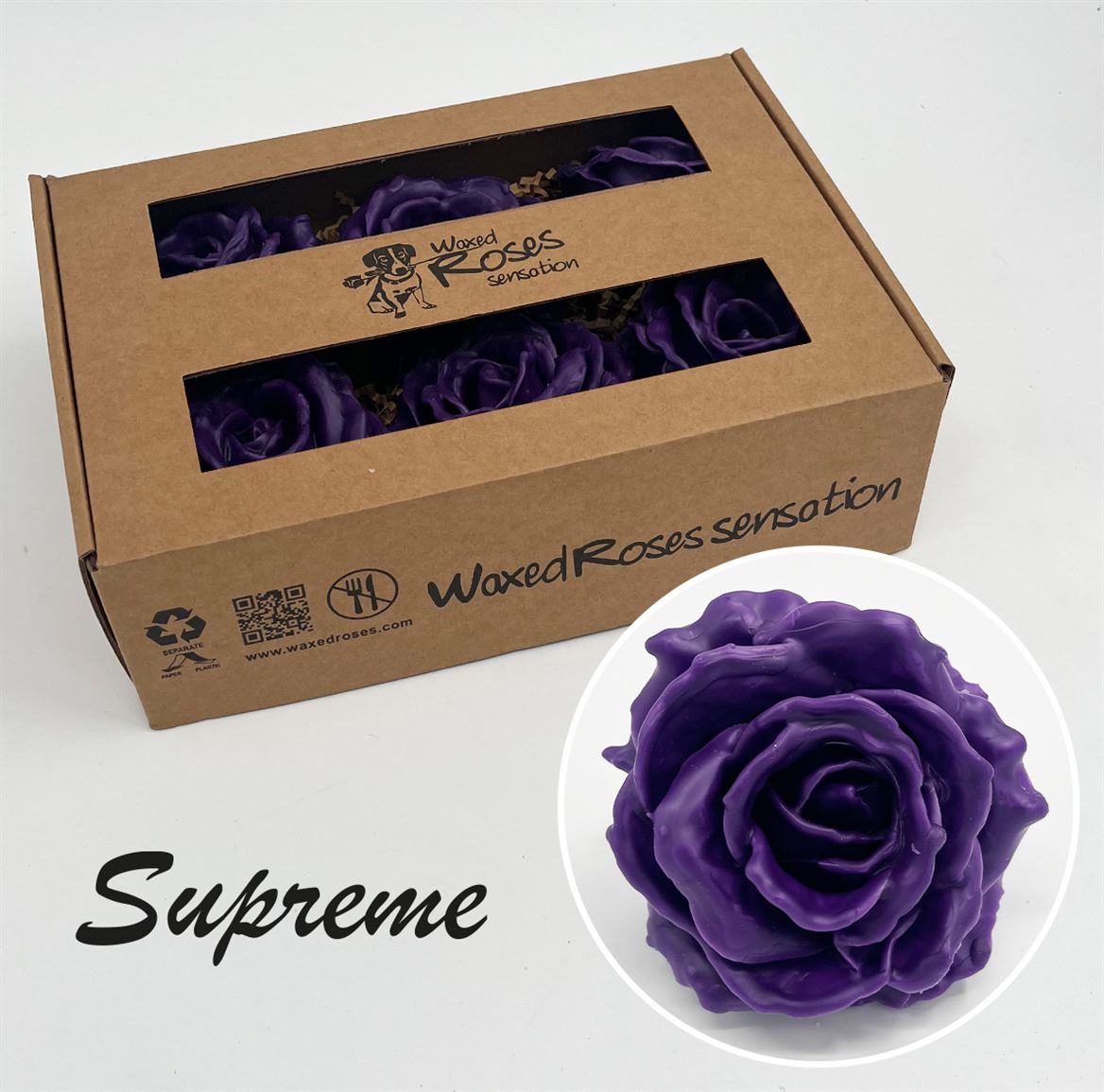 Срезанные цветы оптом Rosa large silk wax purple от 6шт из Голландии с доставкой по России