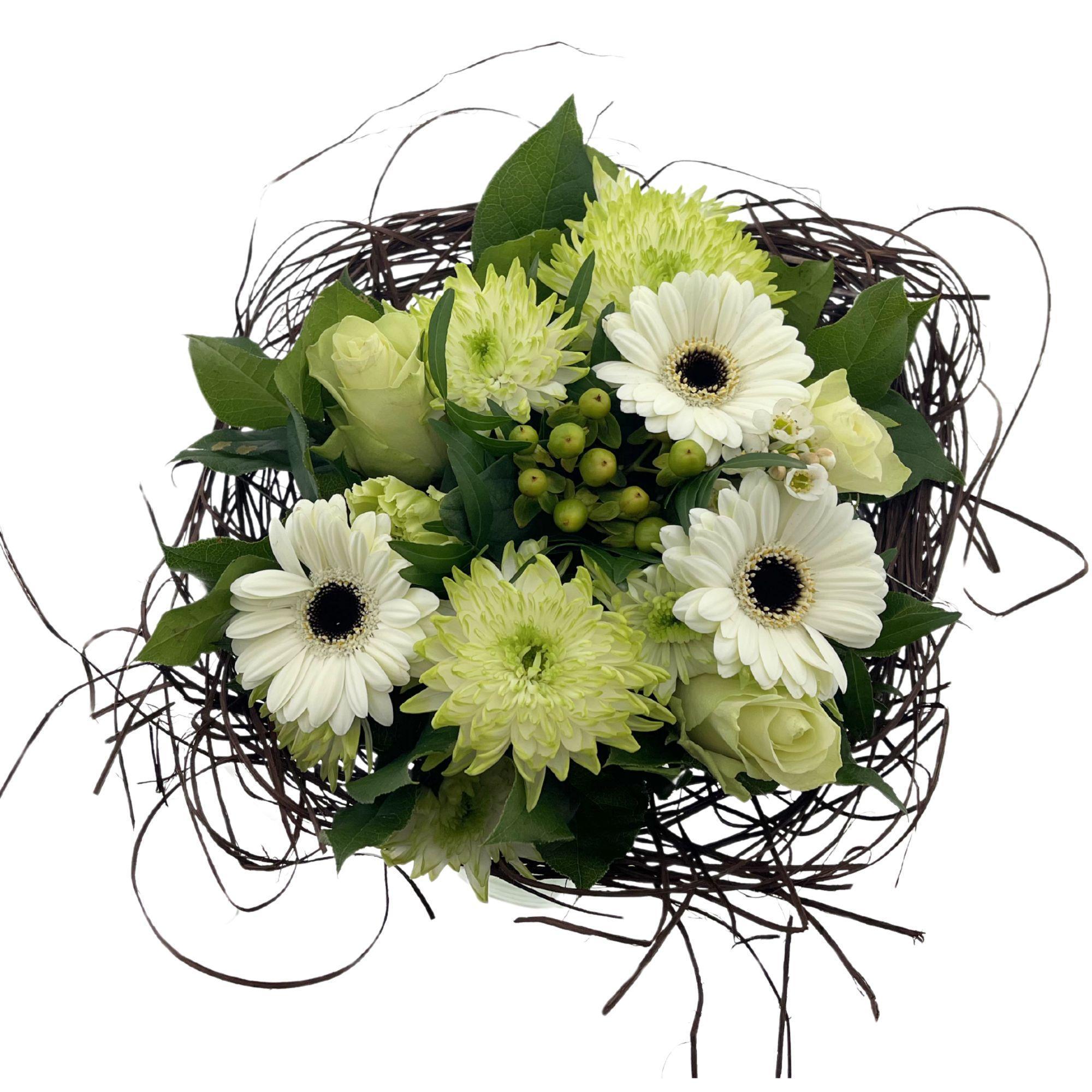 Срезанные цветы оптом Bouquet sisal white large от 1шт из Голландии с доставкой по России