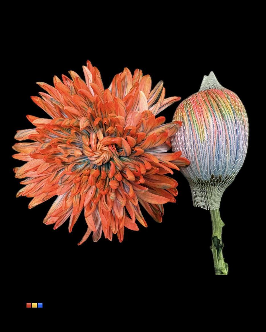 Срезанные цветы оптом Chrys bl paint antonov vulcano от 40шт из Голландии с доставкой по России