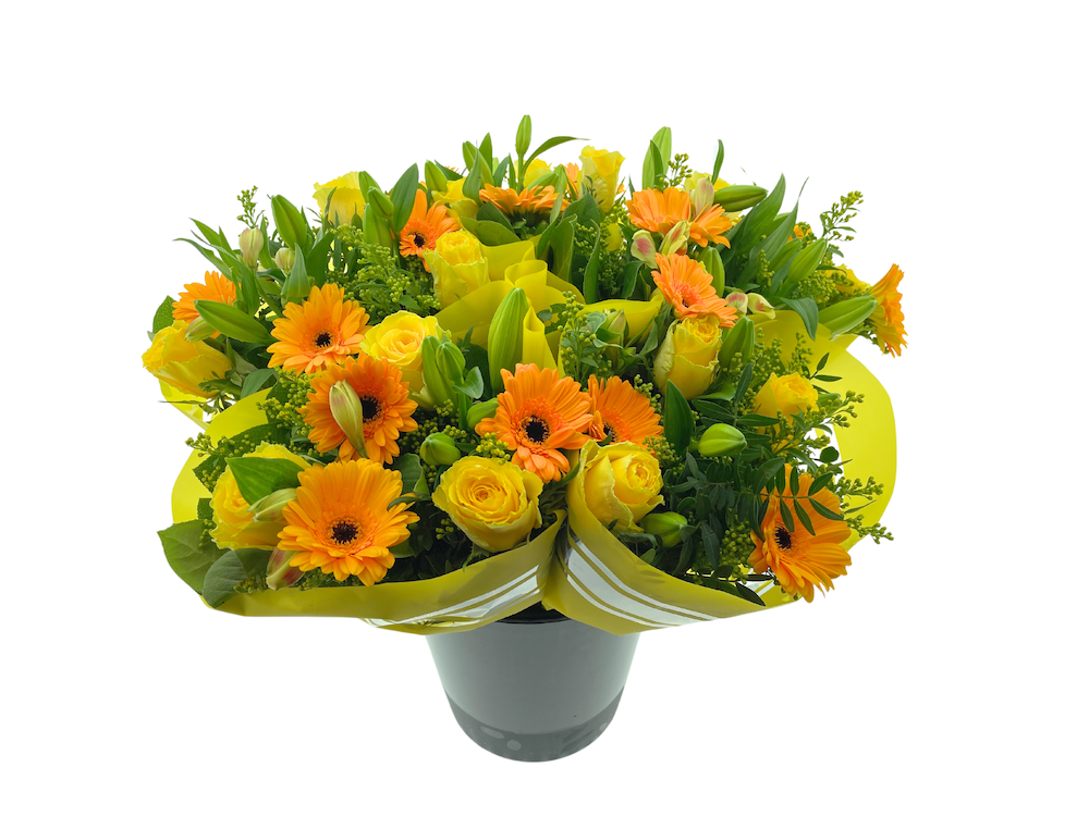Срезанные цветы оптом BQ 13 stems Yellow от 4шт из Голландии с доставкой по России