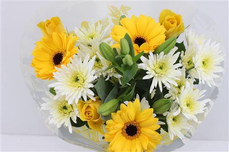 Срезанные цветы оптом Bouquet splash yellow от 8шт из Голландии с доставкой по России