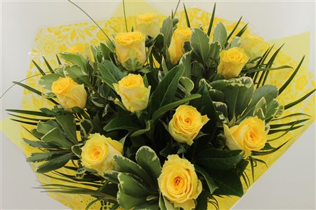Срезанные цветы оптом Bouquet rosa yellow 12 от 3шт из Голландии с доставкой по России