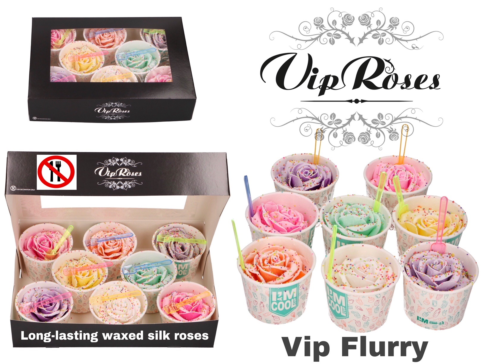 Срезанные цветы оптом Rosa large paint vip flurry от 8шт из Голландии с доставкой по России