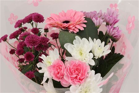 Срезанные цветы оптом Bouquet 5-7 stem pink от 10шт из Голландии с доставкой по России