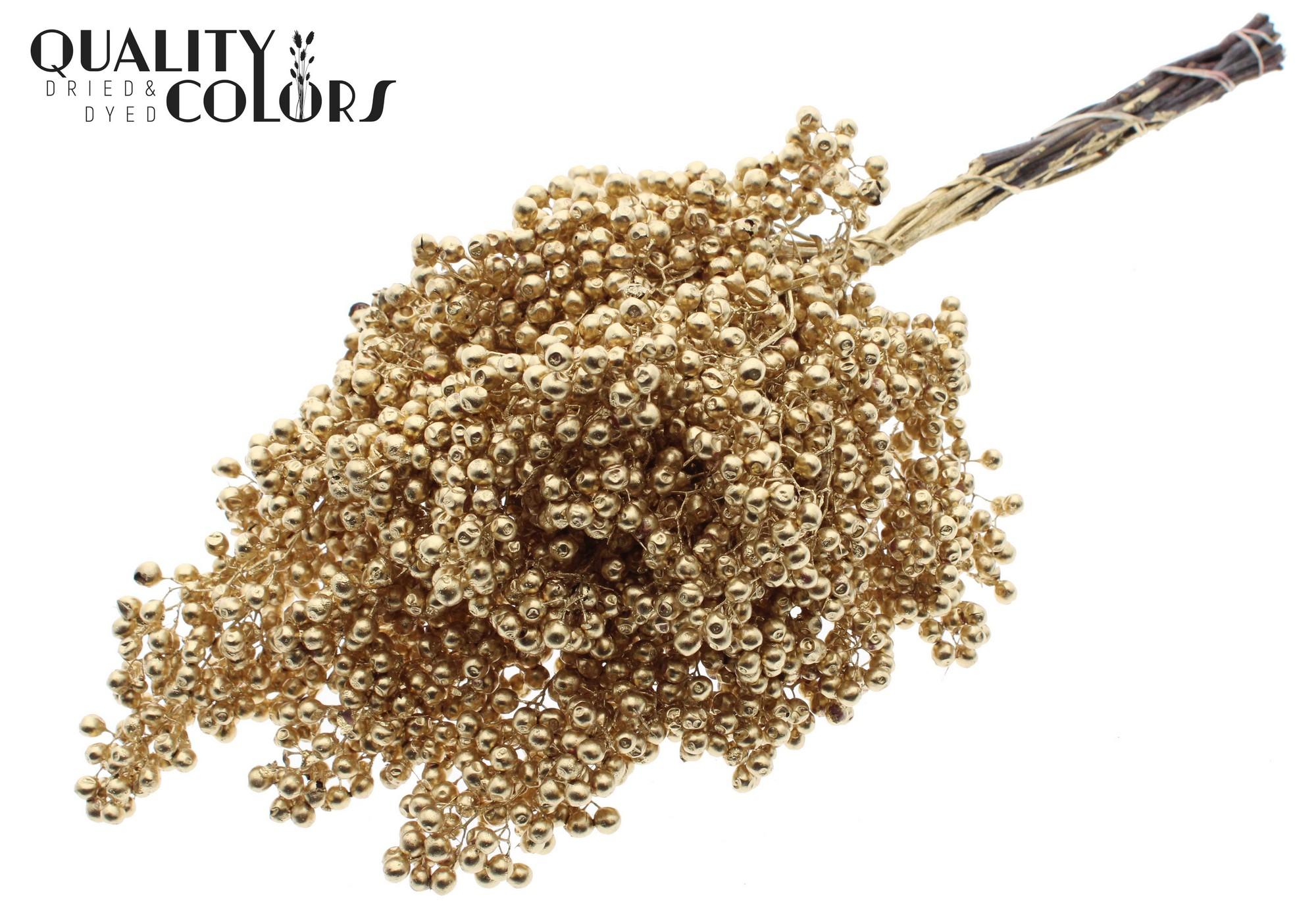 Срезанные цветы оптом Pepperberries per bunch in poly Antique Gold от 5шт из Голландии с доставкой по России