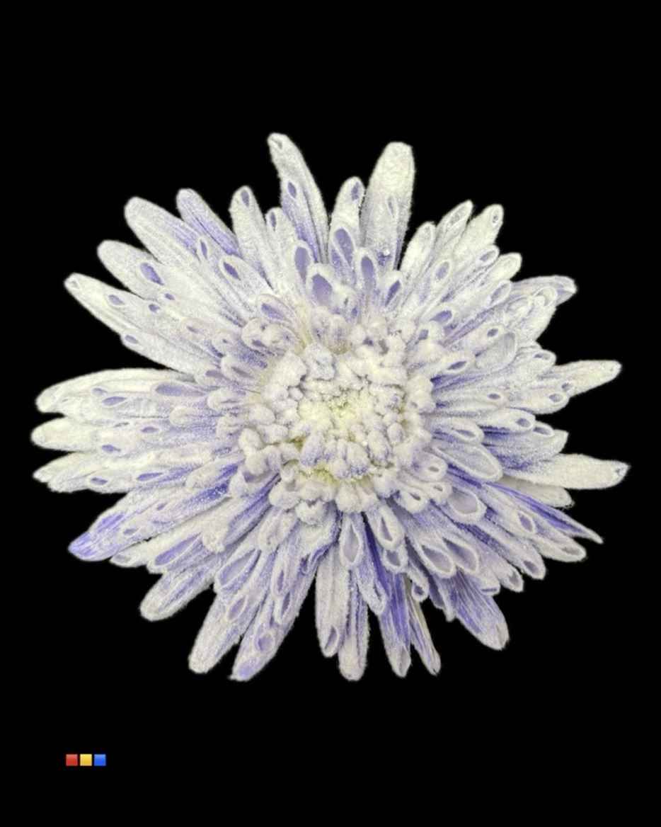 Срезанные цветы оптом Chrys bl paint anastasia snow milka от 40шт из Голландии с доставкой по России
