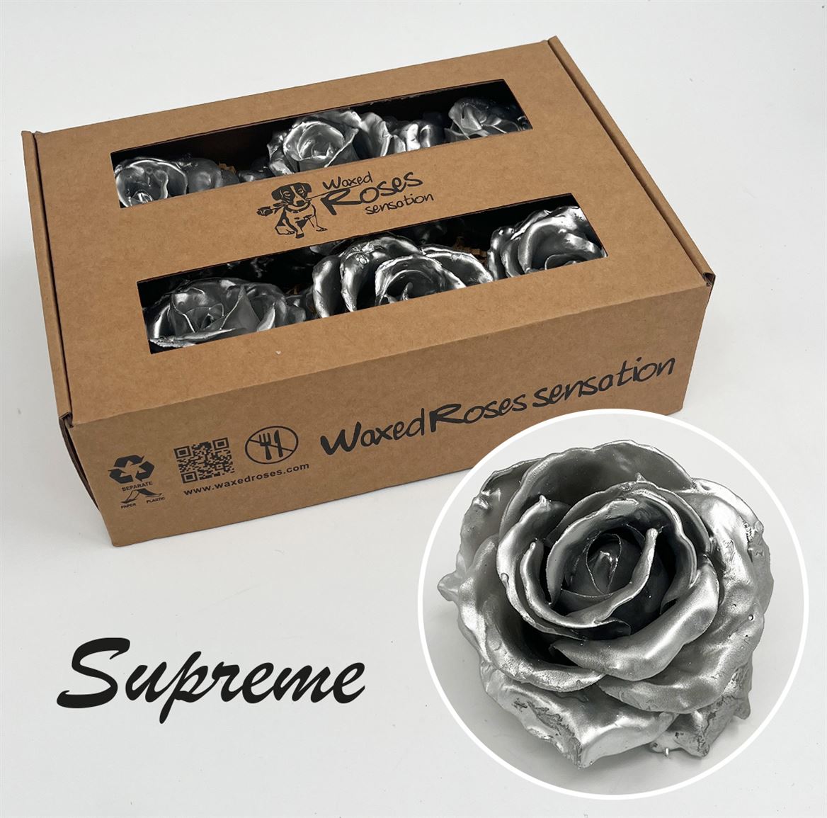 Срезанные цветы оптом Rosa large silk wax silver от 6шт из Голландии с доставкой по России