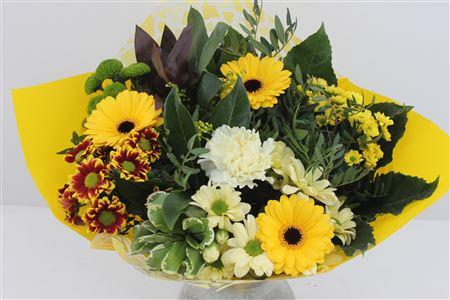 Срезанные цветы оптом Bouquet germini yellow от 3шт из Голландии с доставкой по России