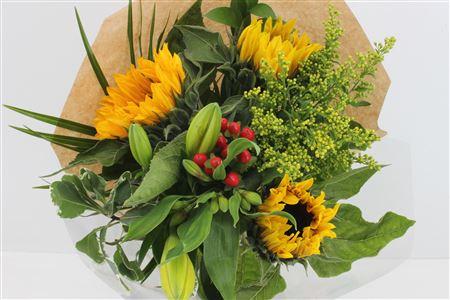 Срезанные цветы оптом Bouquet helianthus promo от 8шт из Голландии с доставкой по России