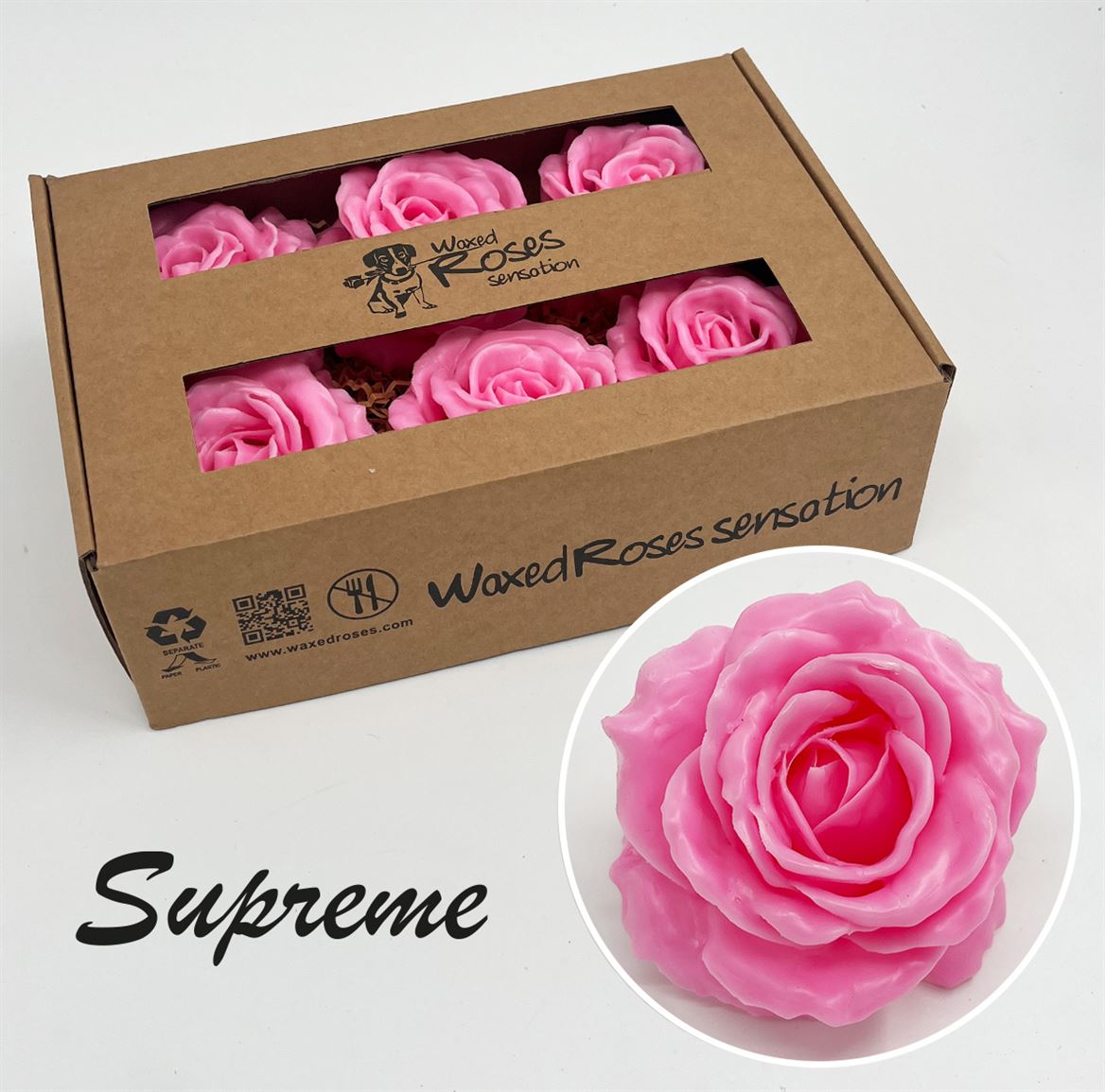 Срезанные цветы оптом Rosa large silk wax pink от 6шт из Голландии с доставкой по России