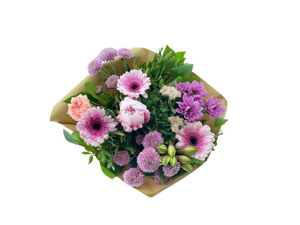 Срезанные цветы оптом Bouquet biedermeier pink medium от 2шт из Голландии с доставкой по России