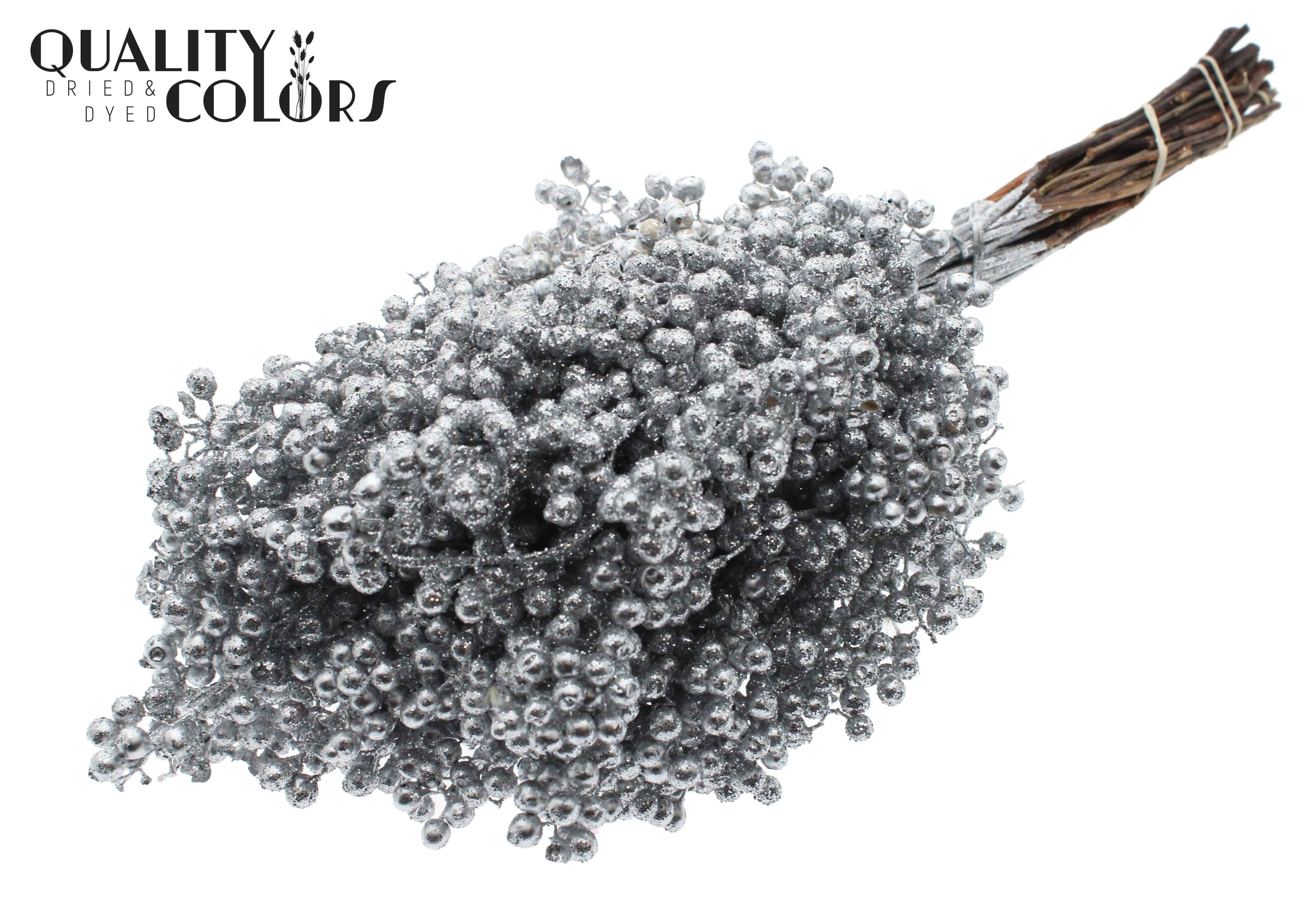 Срезанные цветы оптом Pepperberries per bunch in poly silver + glitter от 5шт из Голландии с доставкой по России