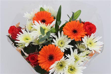 Срезанные цветы оптом Bouquet splash orange от 8шт из Голландии с доставкой по России
