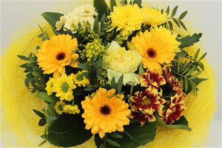 Срезанные цветы оптом Bouquet sisal yellow от 1шт из Голландии с доставкой по России