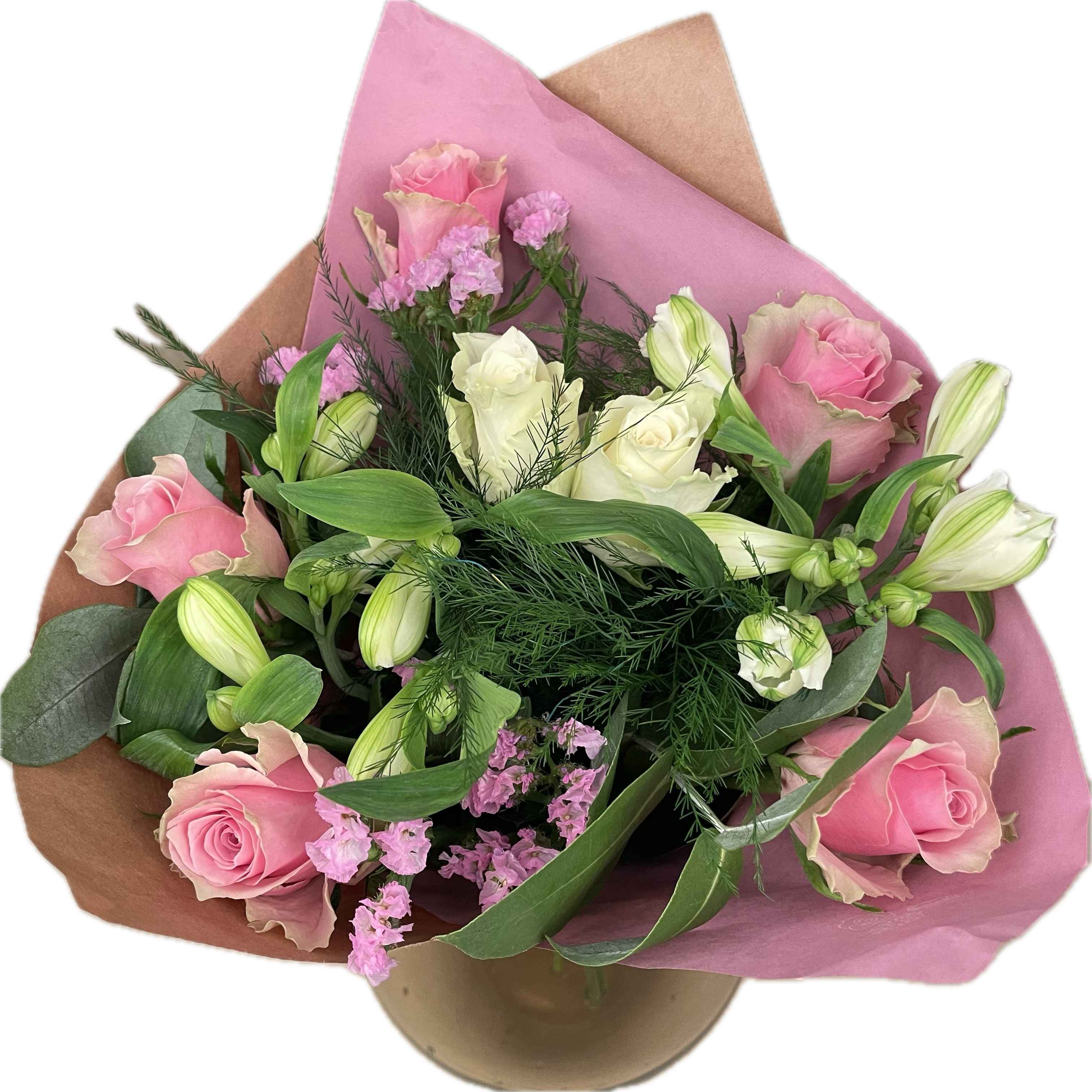 Срезанные цветы оптом Bouquet roses - m - pink от 3шт из Голландии с доставкой по России