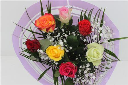 Срезанные цветы оптом Bouquet coloured mix от 10шт из Голландии с доставкой по России