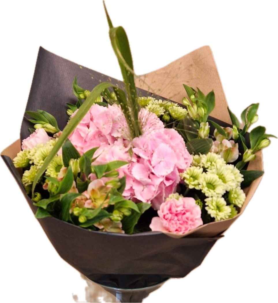 Срезанные цветы оптом Bouquet hydrangea happy pink от 2шт из Голландии с доставкой по России