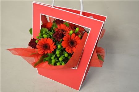 Срезанные цветы оптом Bouquet bag red от 4шт из Голландии с доставкой по России