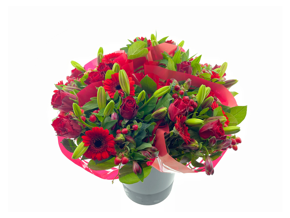 Срезанные цветы оптом BQ 13 stems Red от 4шт из Голландии с доставкой по России
