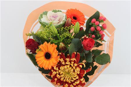 Срезанные цветы оптом Bouquet autumn orange-red от 8шт из Голландии с доставкой по России