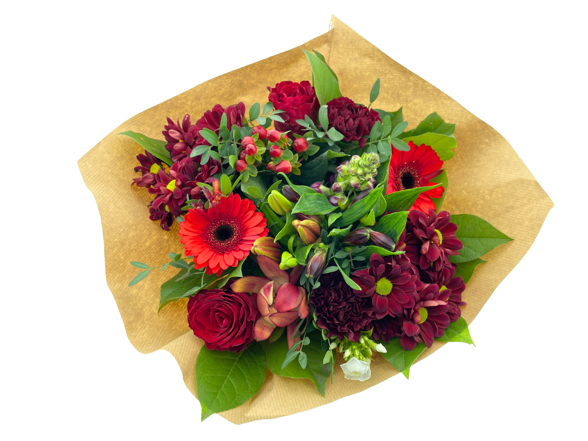 Срезанные цветы оптом Bouquet biedermeier kim large red от 2шт из Голландии с доставкой по России