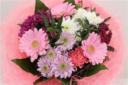 Срезанные цветы оптом Bouquet sisal pink от 1шт из Голландии с доставкой по России