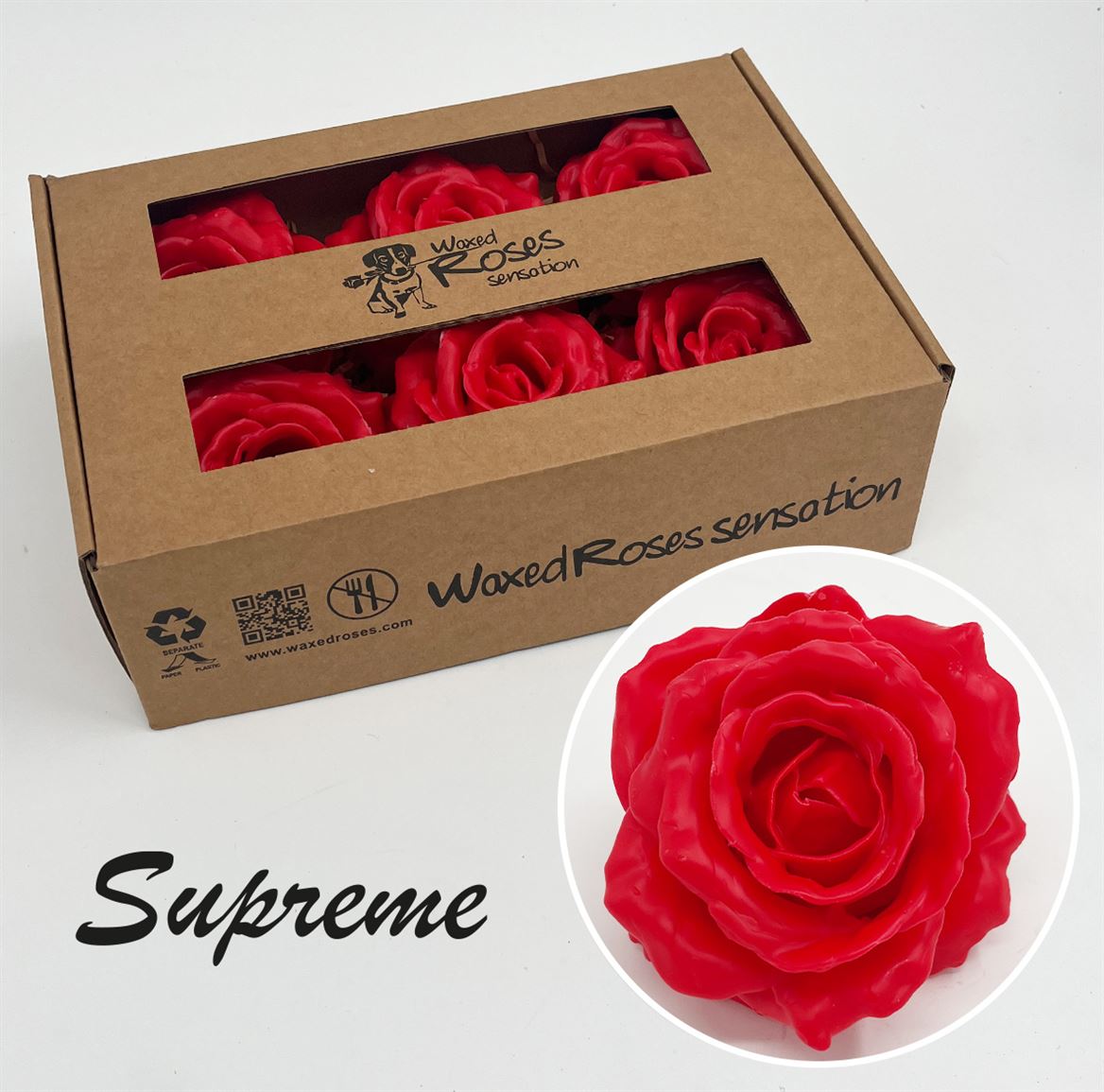 Срезанные цветы оптом Rosa large silk wax red от 6шт из Голландии с доставкой по России