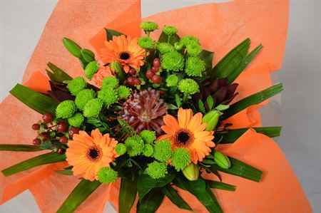 Срезанные цветы оптом Bouquet bm fabric orange от 2шт из Голландии с доставкой по России