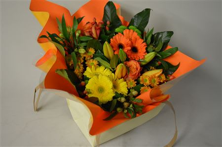 Срезанные цветы оптом Bouquet aqua luxe orange от 2шт из Голландии с доставкой по России