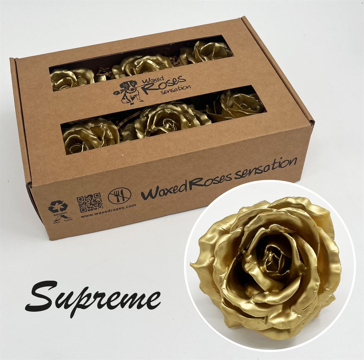 Срезанные цветы оптом Rosa large silk wax gold от 6шт из Голландии с доставкой по России