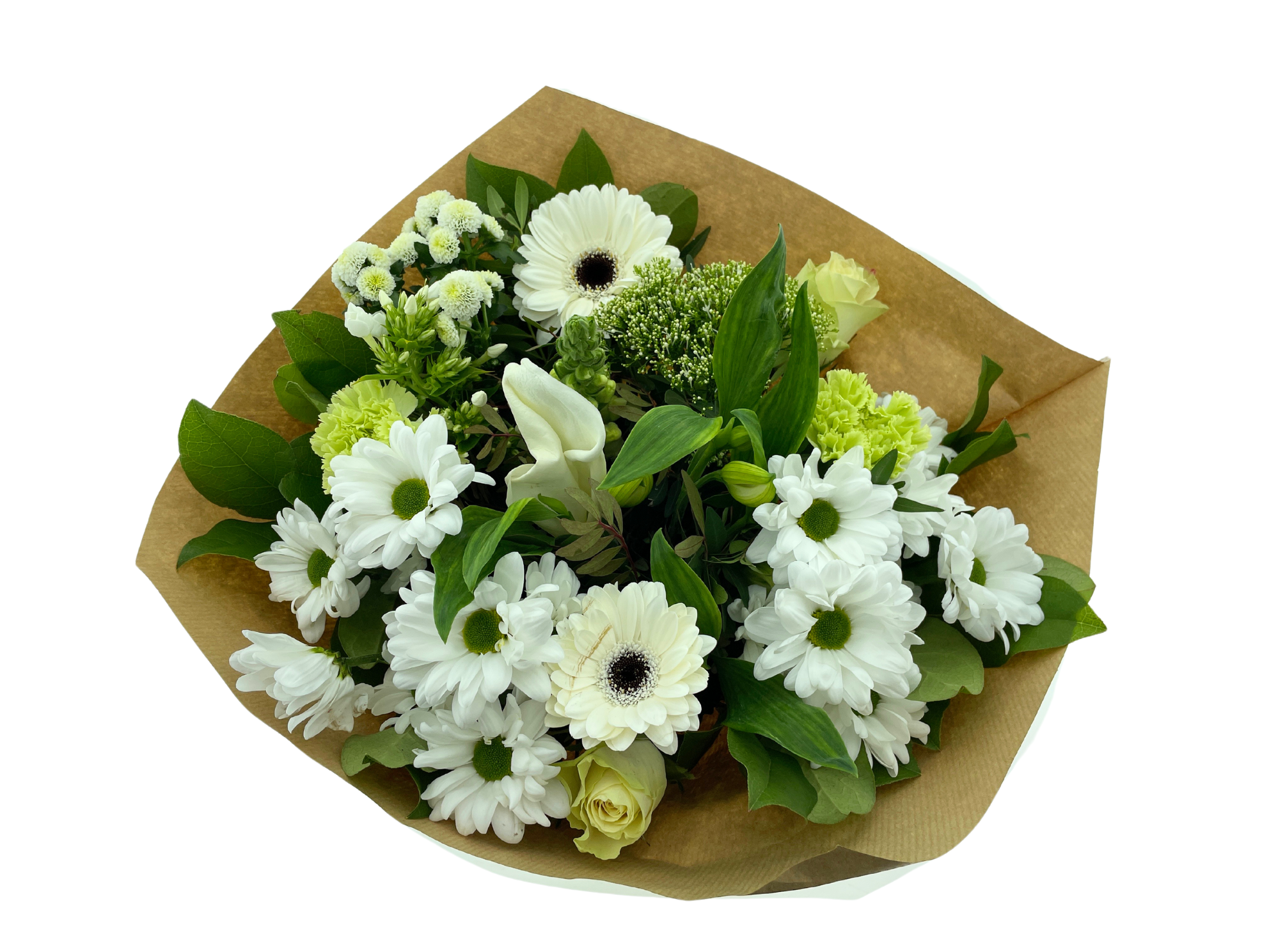 Срезанные цветы оптом Bouquet biedermeier kim large white от 2шт из Голландии с доставкой по России