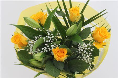 Срезанные цветы оптом Bouquet joly yellow от 8шт из Голландии с доставкой по России
