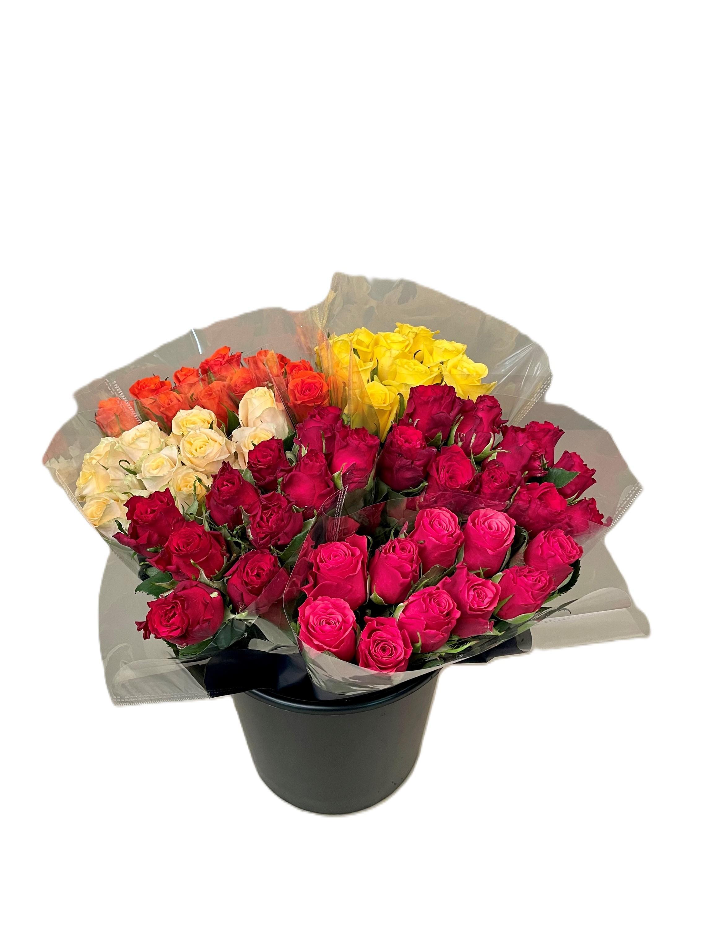 Срезанные цветы оптом Bq Mono Roses 4,0cm+ 10-er mix от 6шт из Голландии с доставкой по России