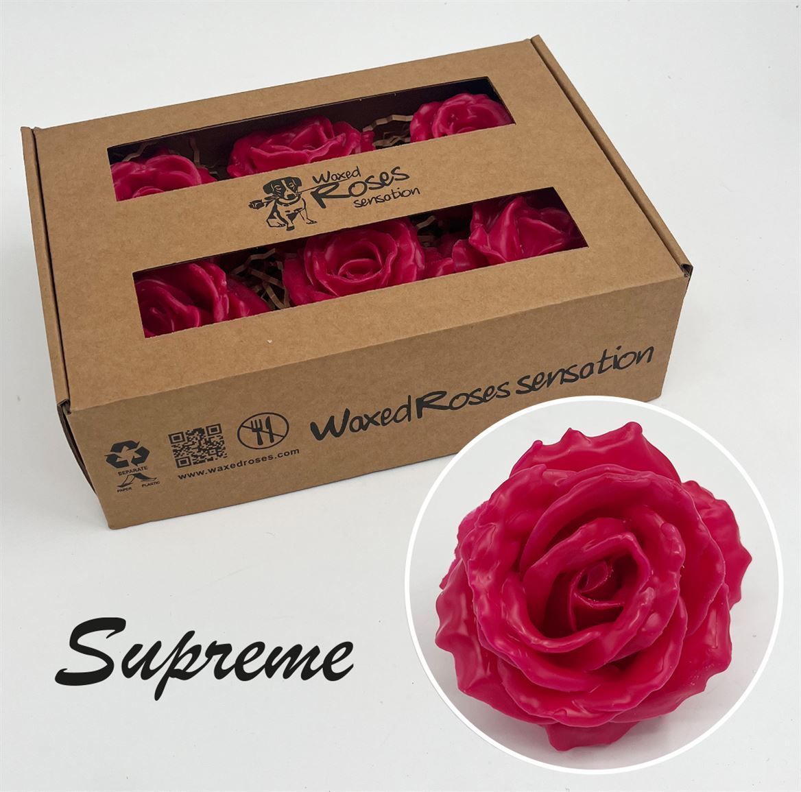 Срезанные цветы оптом Rosa large silk wax cerise от 6шт из Голландии с доставкой по России